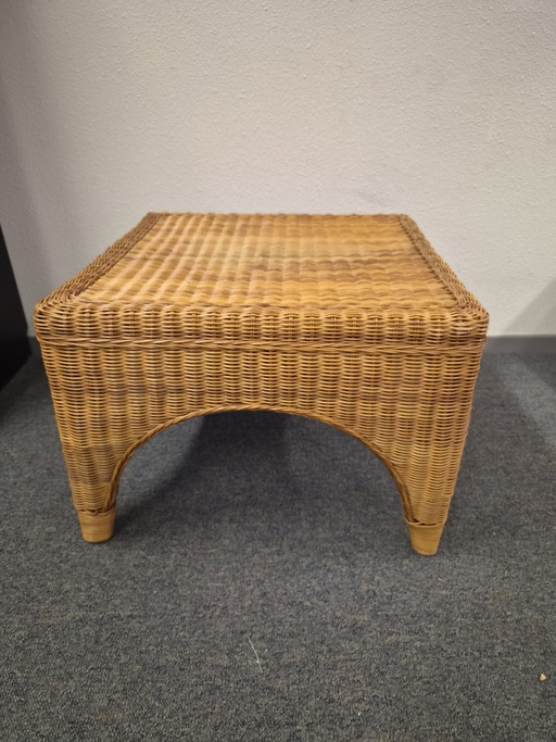 Tavolino da caffè Mid-Century Modern Rohé Noordwolde in Rattan (Quadrato)