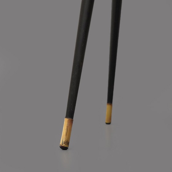 Image 1 of Coppia di sgabelli bianchi in bouclé, anni '50