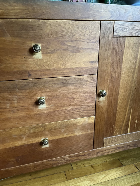 Image 1 of Modern klassiek dressoir massief (teak)hout 220 cm
