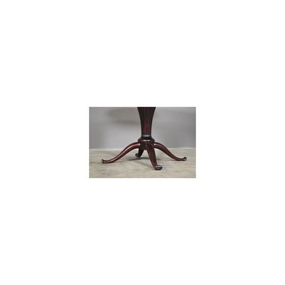 Image 1 of Vintage mahogany round coffee table by Paolo Buffa, 1950s