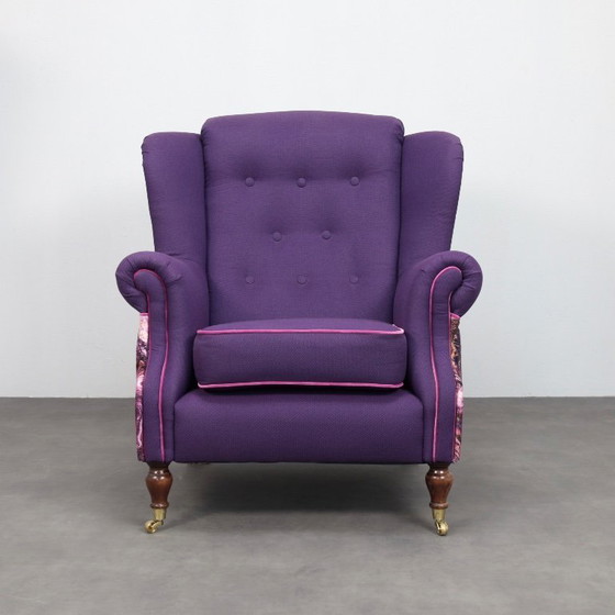 Image 1 of Fauteuil à oreilles classique de style Howard & Sons, années 1960