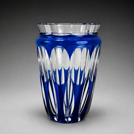 Image 1 of Val Saint Lambert Art Deco vase cut to clear, ca. 1950