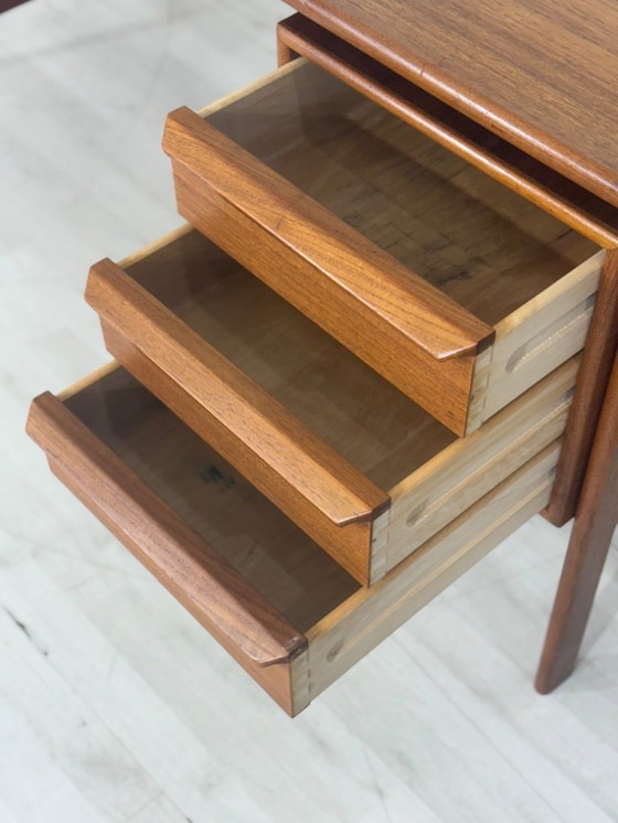 Image 1 of Danish teak desk freestanding office desk Henning Kjaernulf