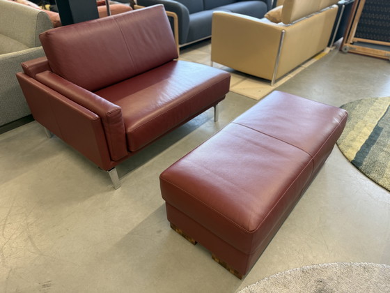 Image 1 of Leolux Bellice Panca Senso Granata Parte finale 110 con poggiapiedi