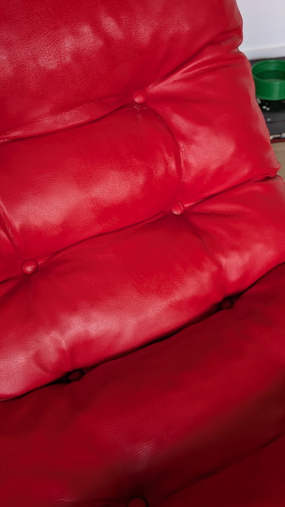Pixi By Gillis Lundgren - Ikea 1970, Ikea Gillis, Armchairs, Metal, Textile, Red, Vintage (photo 7 of 7)