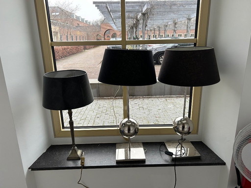 3 Lamps with Dark Gray Shade
