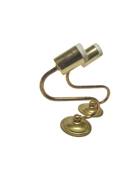 Art Deco Wall Lamp, Poland, 1950s, Set of 2 – Wall lights, Brass (photo 4 of 7)
