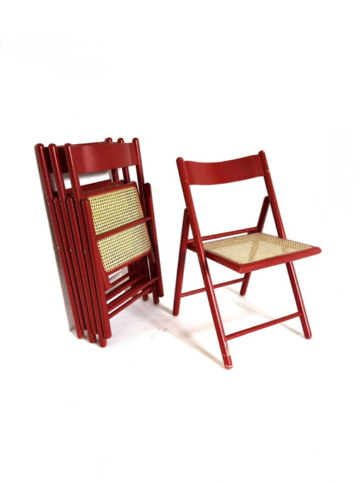 4x silla plegable vintage de webbing años ‘70