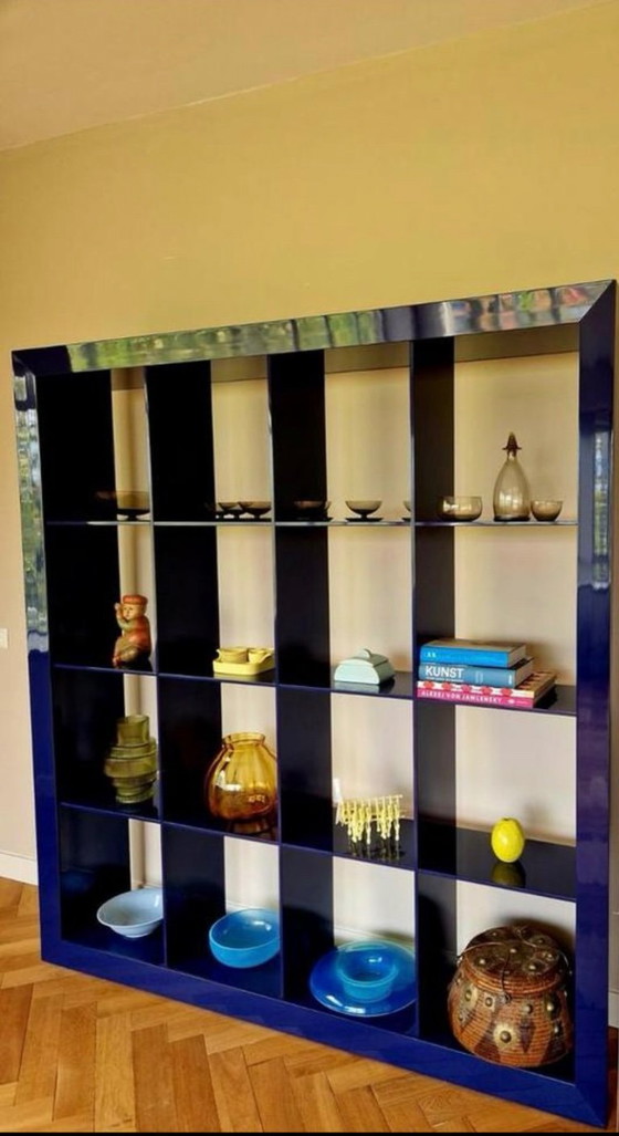 Image 1 of CAPPELLINI librería separadora de ambientes azul brillante PASSEPARTOUT 1986 Dordoni