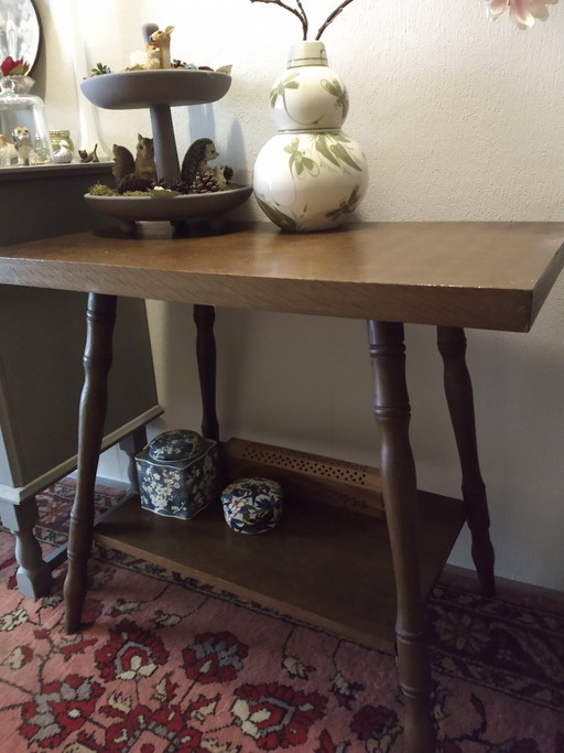 Table d'appoint ancienne en chêne de style anglais