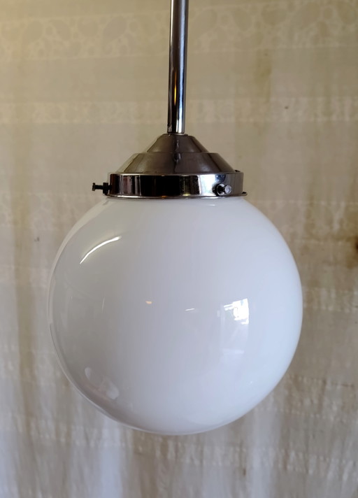 Art-Déco Opalglas-Pendelleuchte - Mitte 20. Jh. – hanglampen (photo 2 of 8)