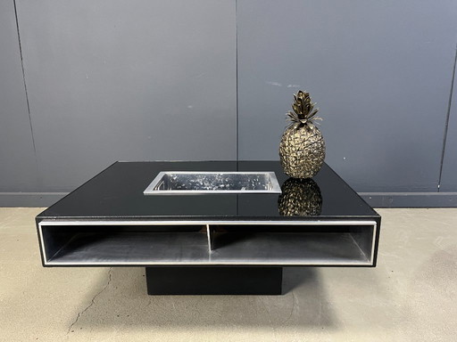 Vintage italian bar coffee table in the manner of Willy rizzo, 1970s