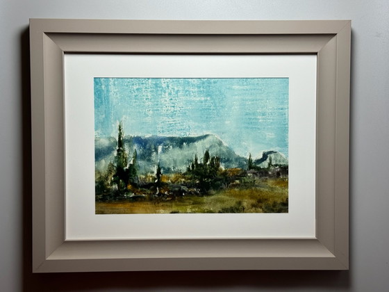Eugène Eechaut (1928–2019) – « Forêt de Saoû » 1967, encadré – Peintures et dessins, Plexiglas, MDF (photo 10 of 15)