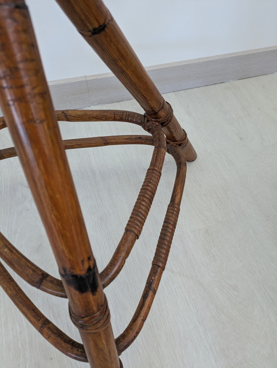 Image 1 of Salon en bambou - Fauteuils, table basse et porte-manteau - Vintage