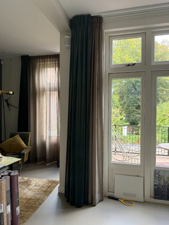 Image 1 of Ecrufarbene „In-Between“-Vorhänge – Zoffany-Stoff – luftig und schick – 3,20 m hoch