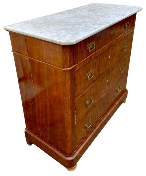 Image 1 of Commode à 4 tiroirs bateau marine militaire vintage