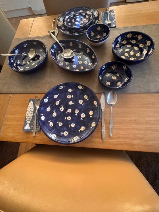 Stoviglie blu cobalto con pesci – El Sol, Ceramica (photo 3 of 9)