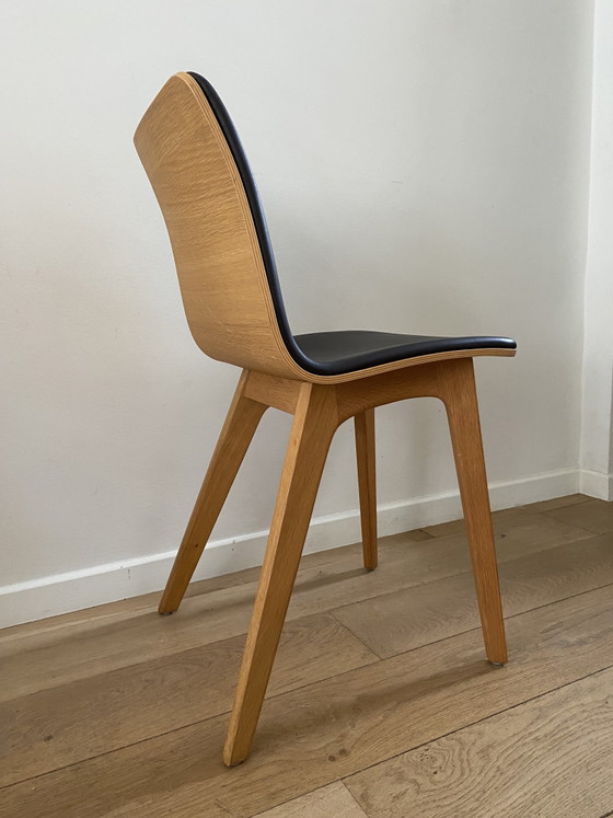 Image 1 of 4x Morph chairs by Zeitraum made of solid wood and with leather upholstery