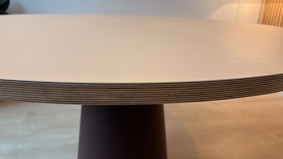Image 1 of Mesa de comedor redonda de linóleo Faust de 130 cm - contrachapado de abedul