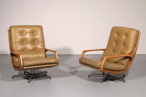Chaises longues pivotantes d'Eugen Schmidt pour Soloform 1960