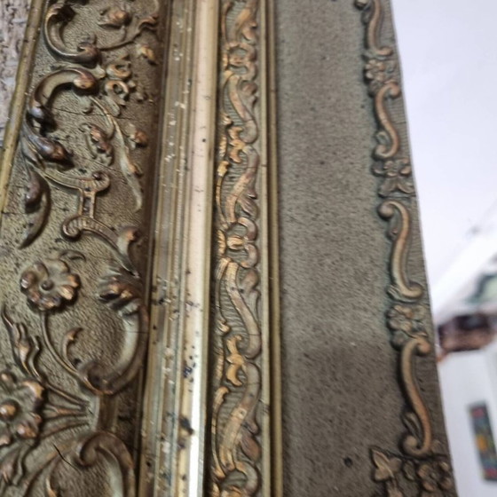 Image 1 of Giltwood miroir bois doré fin xixeme (66×55cm