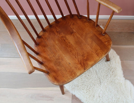 Image 1 of Houten vintage spijlenstoel - Lena Larsson - Nesto. Scandinavisch design stoel