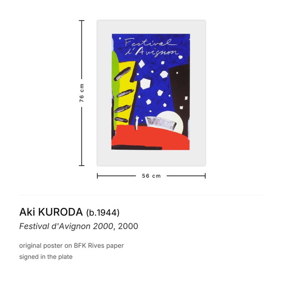 Aki Kuroda Poster Festival D'Avignon 2000 – Paper (photo 3 of 5)