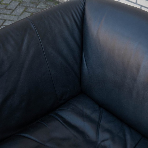Image 1 of Vintage Rolf Benz Forum 344 Design Bank Zwart Leer