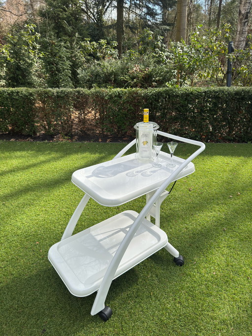 Guzzini Archibald serving trolley / trolley. Ugolini Design '94.