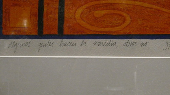 Image 1 of Sérigraphie Clemens Briels dans un beau cadre - Algunos Gentes Hacen la Comedia, Otros No