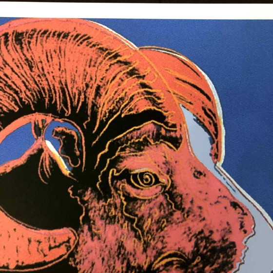 1990s After Andy Warhol "Bighorn Ram" Lithograph – Lithographs & prints, Paper (photo 8 of 11)