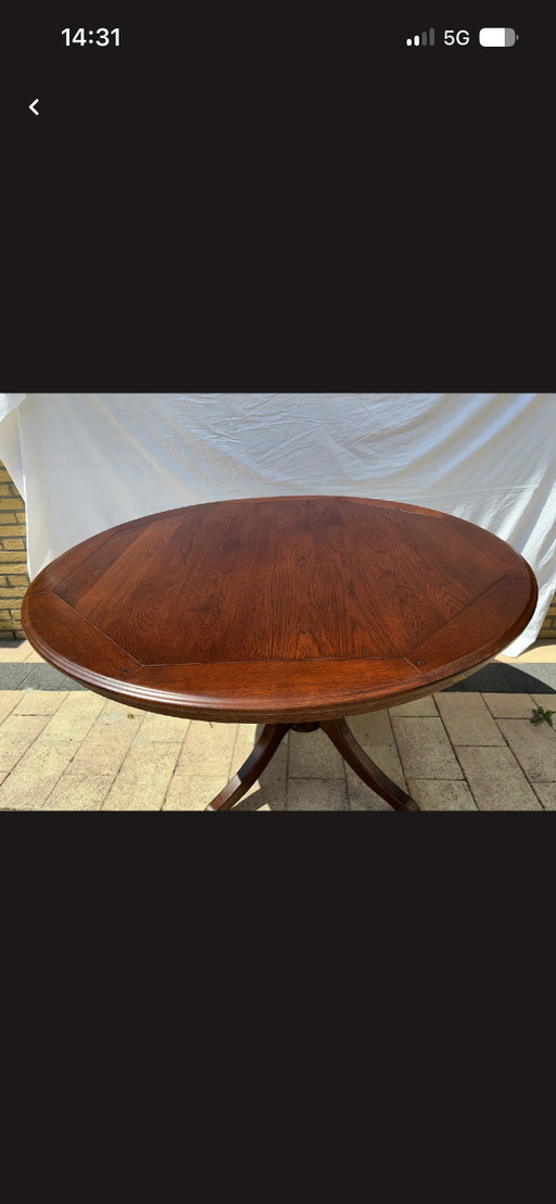 Bannink jugendstil kersenhouten eetkamer tafel
