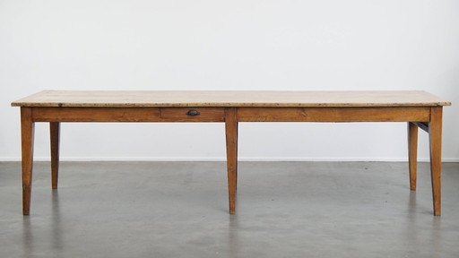 Grote antieke eikenhouten XXL eettafel voor 8 tot 10 personen uit begin 19e eeuw
