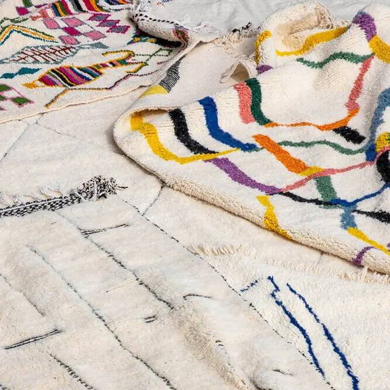 Beni Ouarain Berber rug - Whirlwind of colours – Rugs & carpets, Wool, Cotton, Bohemian (photo 6 of 7)