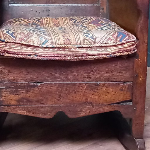 Fauteuil à bascule, fauteuil à bascule pour agneaux, chaise de berger en chêne