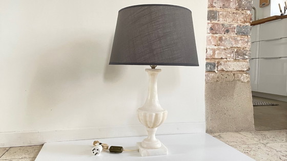 Lampe Medicis Pierre D'Albatre Vintage – Textile, Stone (photo 17 of 17)