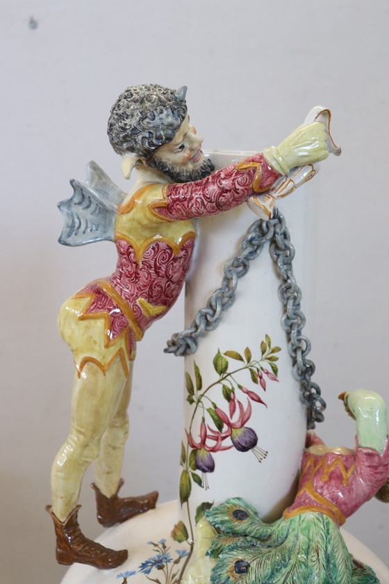 Image 1 of Majestic Ceramic Vase, Italy Early 20th Century