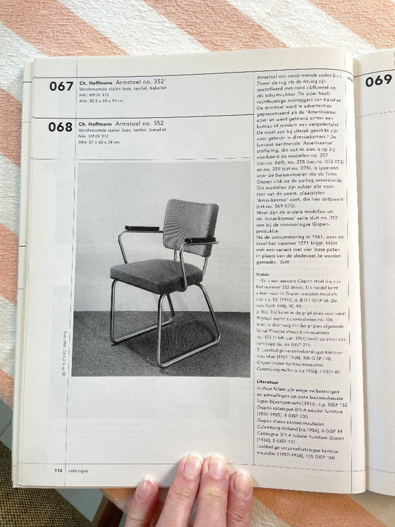 Image 1 of Gispen | armstoel nr 352 / 1271 | Ch. Hoffman | Kvadrat Tonus | bureaustoel | rood 