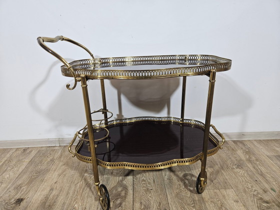 Carrello bar francese vintage di Maison Jansen, anni '60 – Carrelli bar, Brass, Hollywood Regency (photo 12 of 21)