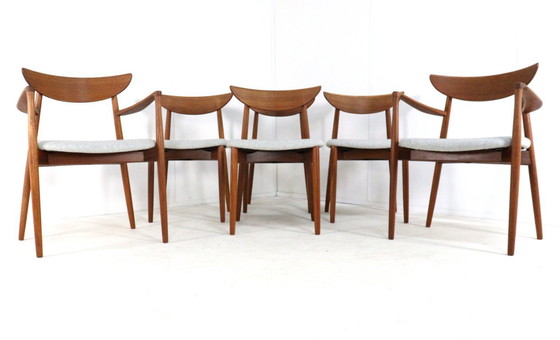 Image 1 of Set di 4 + 2 sedie Harry Ostergaard per Randers mobelfabrik