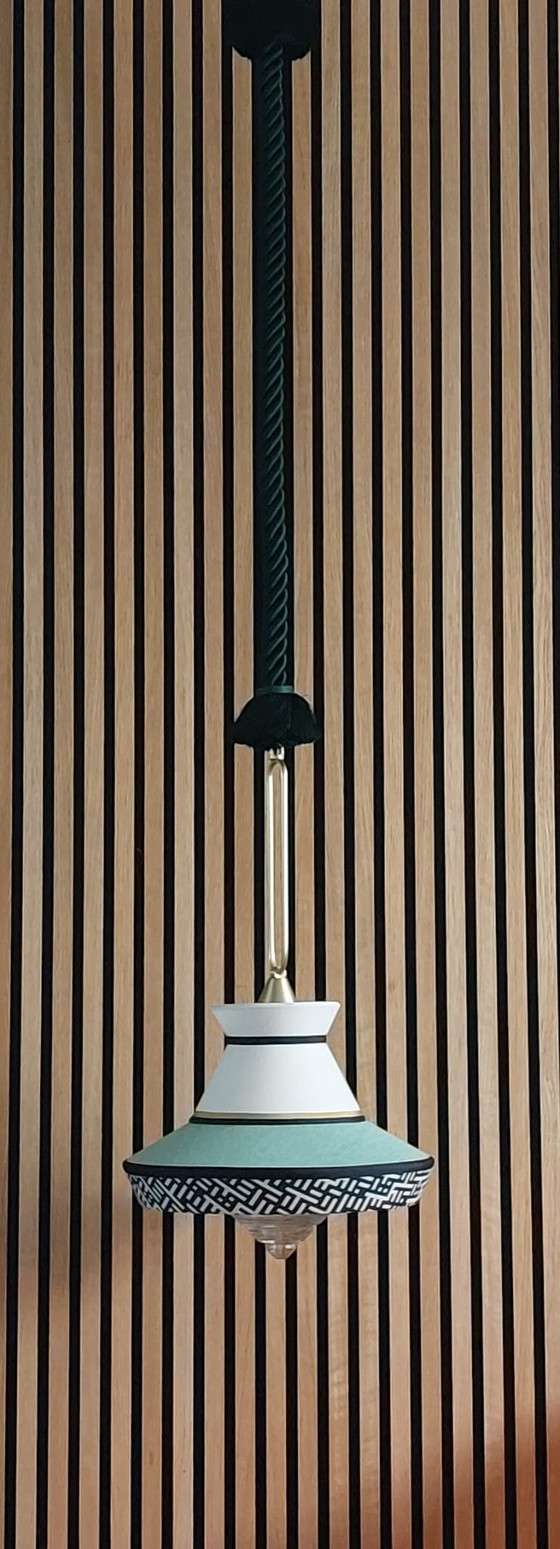 Image 1 of Servomuto Calypso Antigua lámpara colgante Contardi estilo art deco