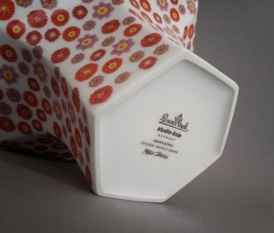 Image 1 of Rare Marco Zanini "Maragono" postmodern vase, Rosenthal 1980's