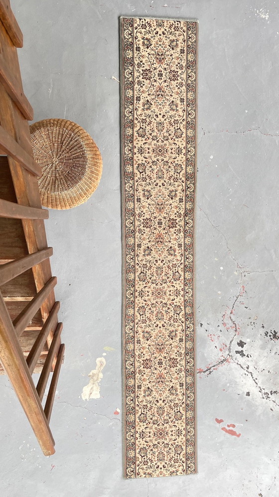 Image 1 of Tapis de couloir Beige Gris-Bleu vintage