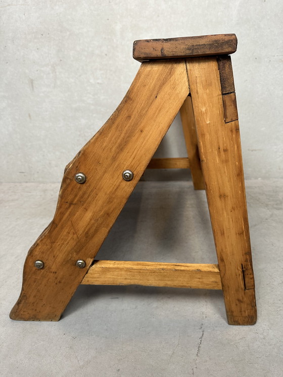 Image 1 of Peldaños "librería" vintage - haya