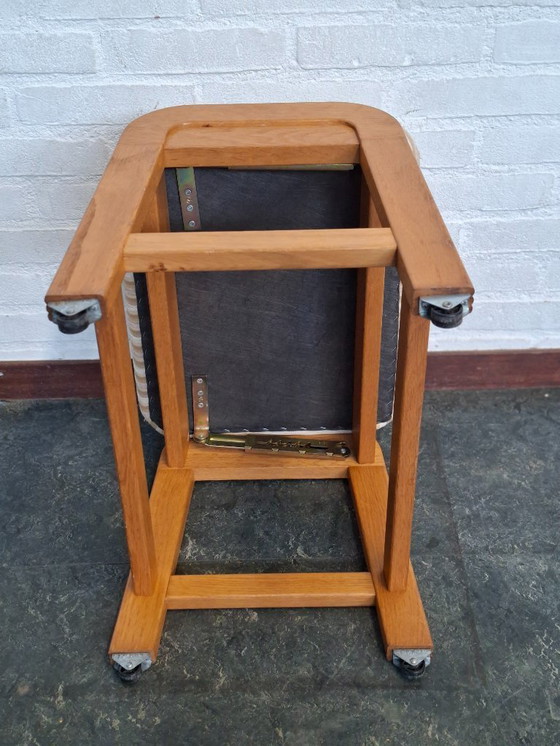 Image 1 of vintage piano stool adjustable