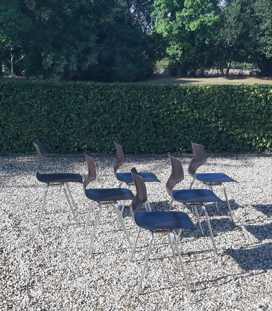 Image 1 of Set Flötotto Pagholz eetkamerstoelen   palisander 