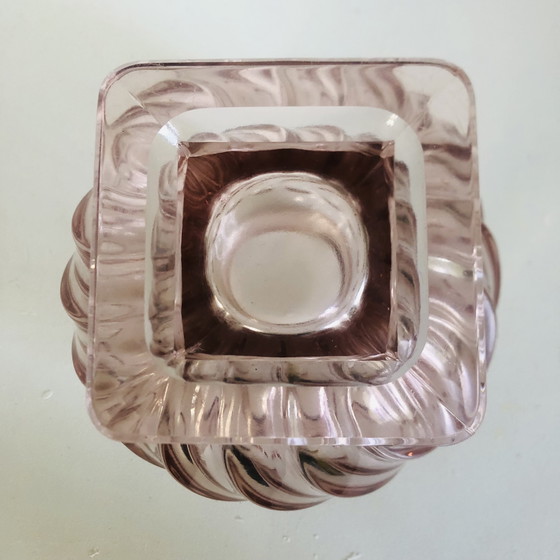 Image 1 of Vaso in vetro Rosaline in stile Art Déco di Rudolf Schrötter per Inwald
