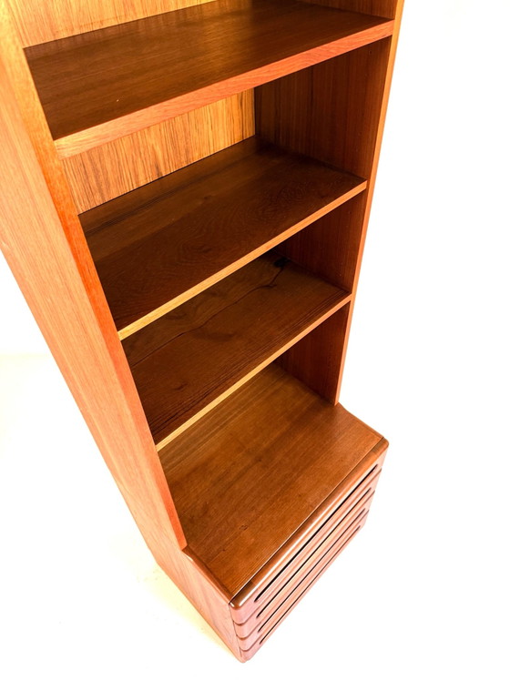 Libreria vintage in teak, Dyrlund ‘80, Librerie, Legno, Metallo, Marrone (foto 8 di 11)