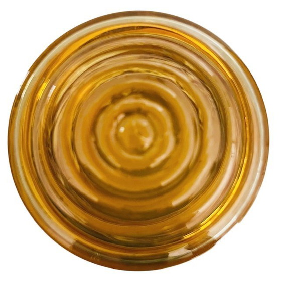 Image 1 of Scatola per gioielli Art Déco in vetro ambra e oro 1950