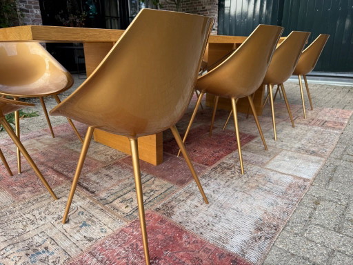 10 Driade Lago chairs in gold